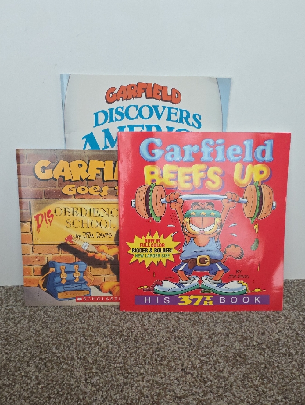 Garfield Book Set - Comic Book, Discovers America And Obedience School